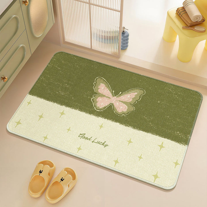 Floral Themed Bathroom Rug Kalsten