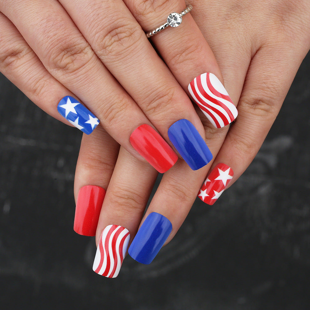 Patriotic Themed Press-On Nails Kalsten