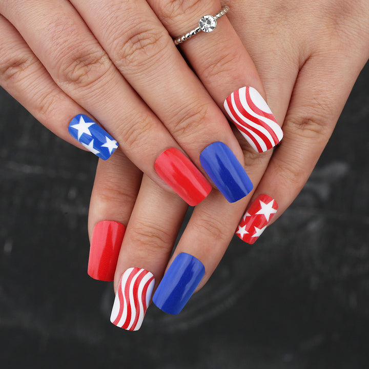 Patriotic Themed Press-On Nails Kalsten