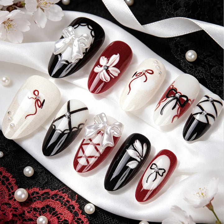 Acrylic nail set with exclusive designs Kalsten
