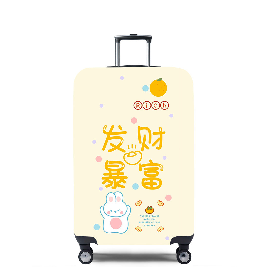 Unisex hard-shell travel suitcase with imaginative, cultural motif Kalsten