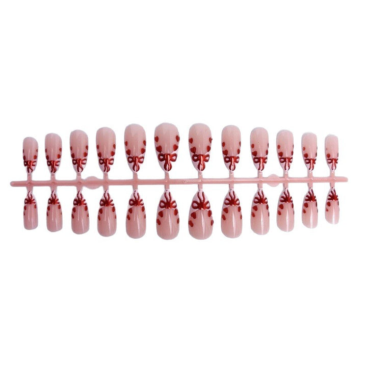 Premium Artificial Nails Set with Decorative Bows Kalsten