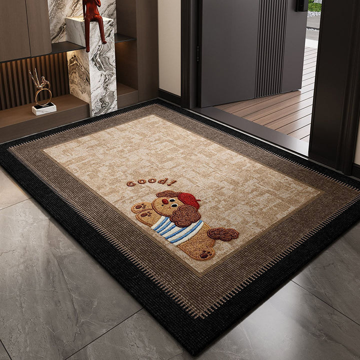 Whimsical Dog-Themed Entrance Rug