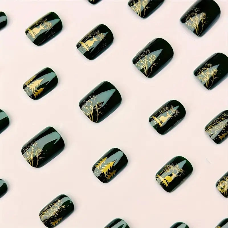 Artistic Winter-Themed Nail Art