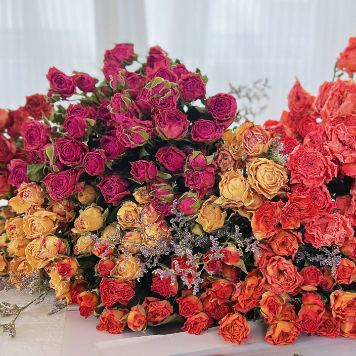 Dried Floral Rose Bouquet with Botanical Filler