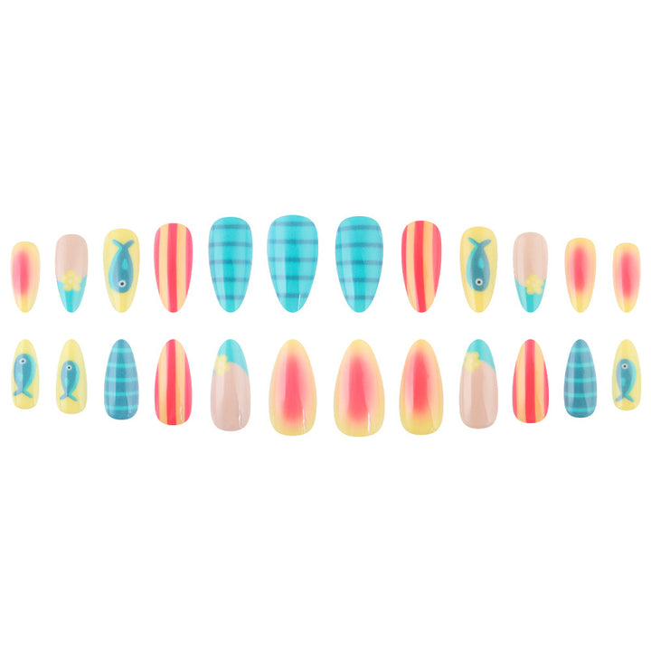 Vibrant Artistic Press-On Nail Set Kalsten