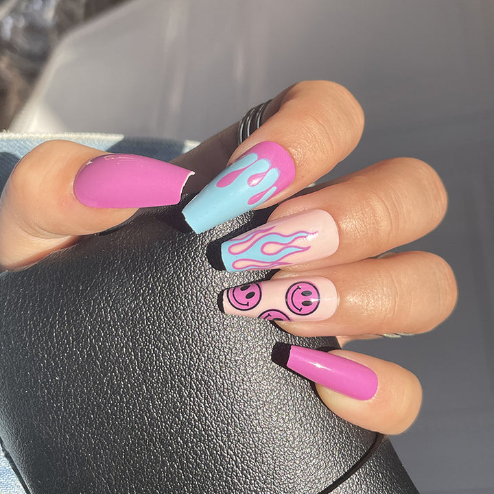 Playful Stiletto Nail Art Extensions Kalsten