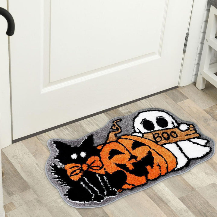 Playful Ghost-Themed Bath Mat