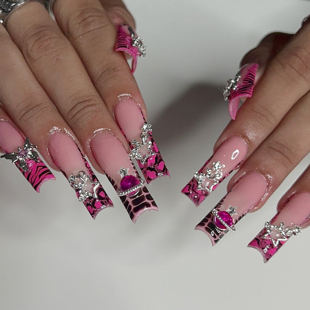 Glamorous 3D Glitter Nail Art Extensions Kalsten