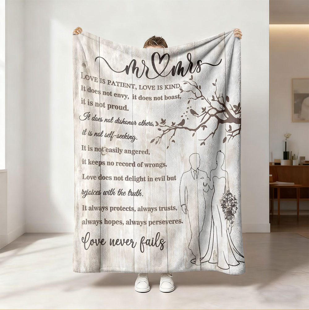 Inspirational Message Fleece Blanket