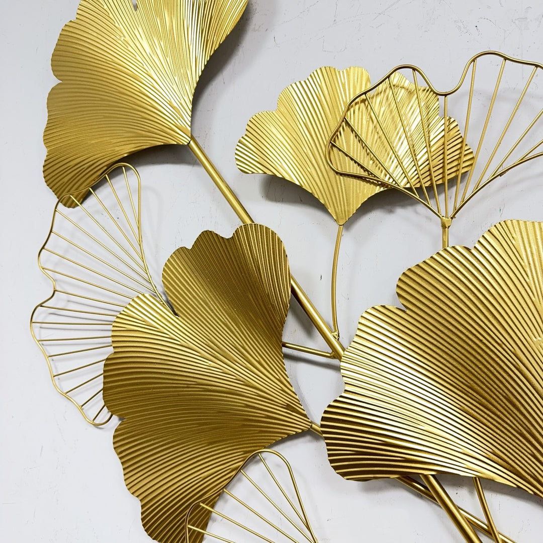 Decorative Metal Ginkgo Wall Sculpture Kalsten