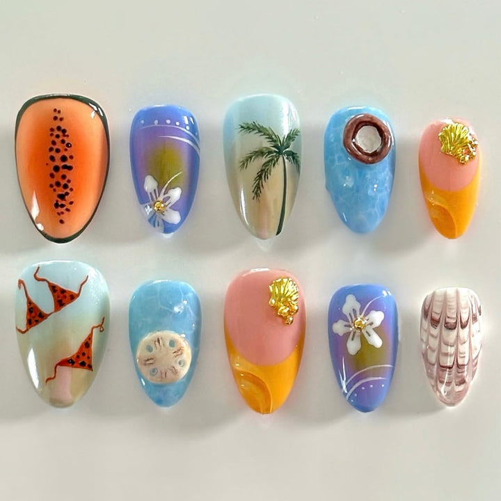 Nail art set with maritime motif Kalsten