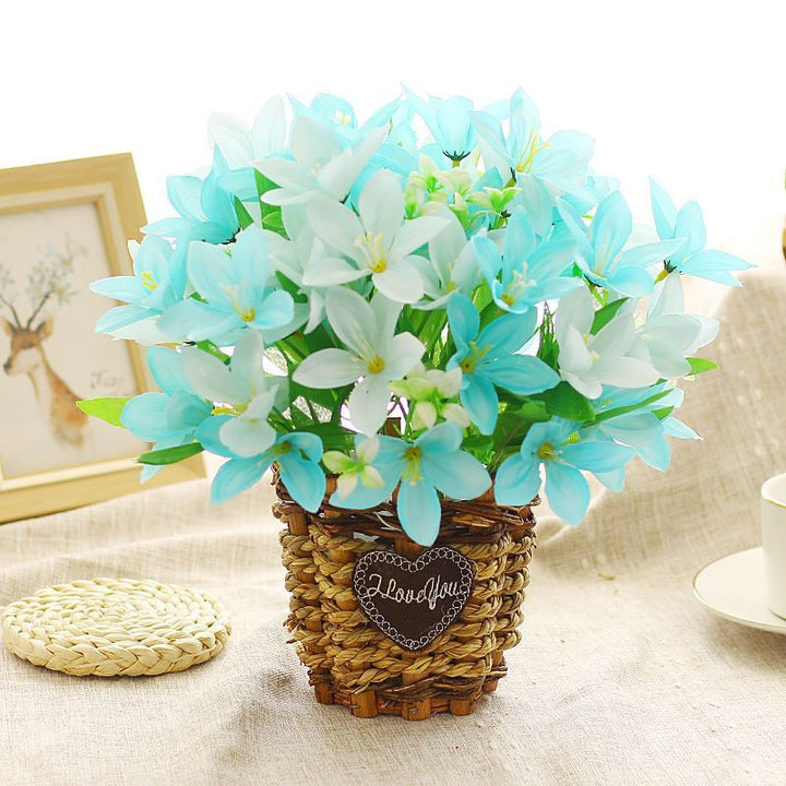 Artificial Floral Arrangement in Woven Basket