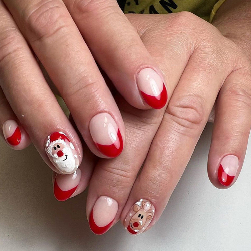 Christmas art nail set with festive designs Kalsten