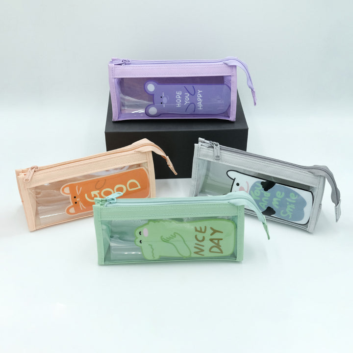 Creative Cartoon Zippered Pencil Case