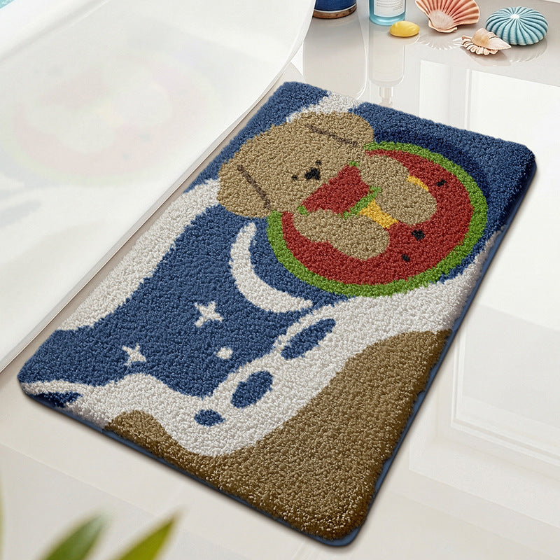 Playful Dog-Themed Bath Mat Kalsten