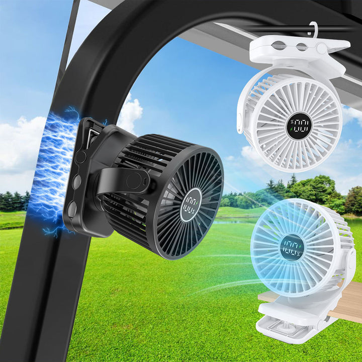 Unisex Rechargeable Clip-On Cooling Fan Kalsten