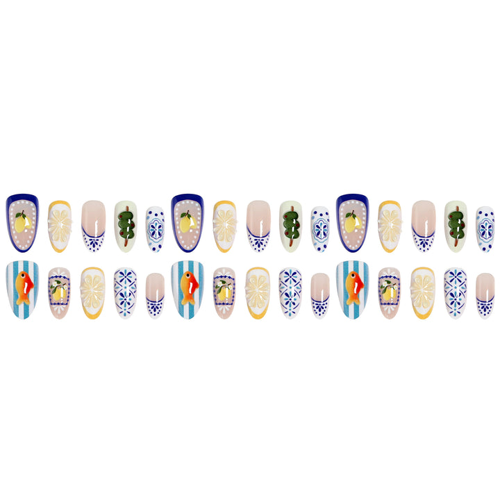 Creative nail art set with floral and animal designs Kalsten