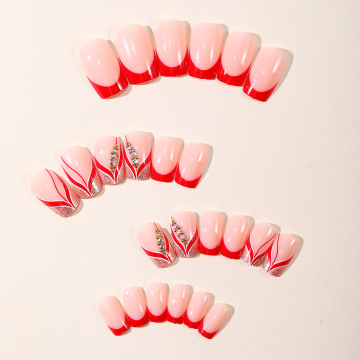 Artistic Rhinestone Nail Art Extensions Kalsten