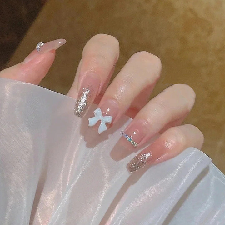 Stylish heart and ombre design artificial nails Kalsten