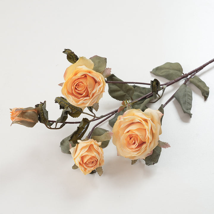 Elegant Faux Floral Rose Stem