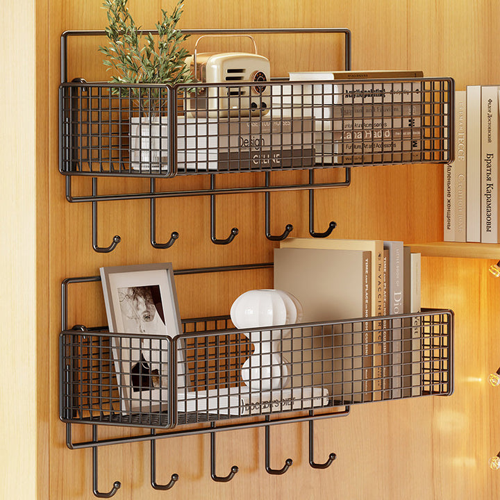 Wall-Mounted Metal Mesh Storage Basket