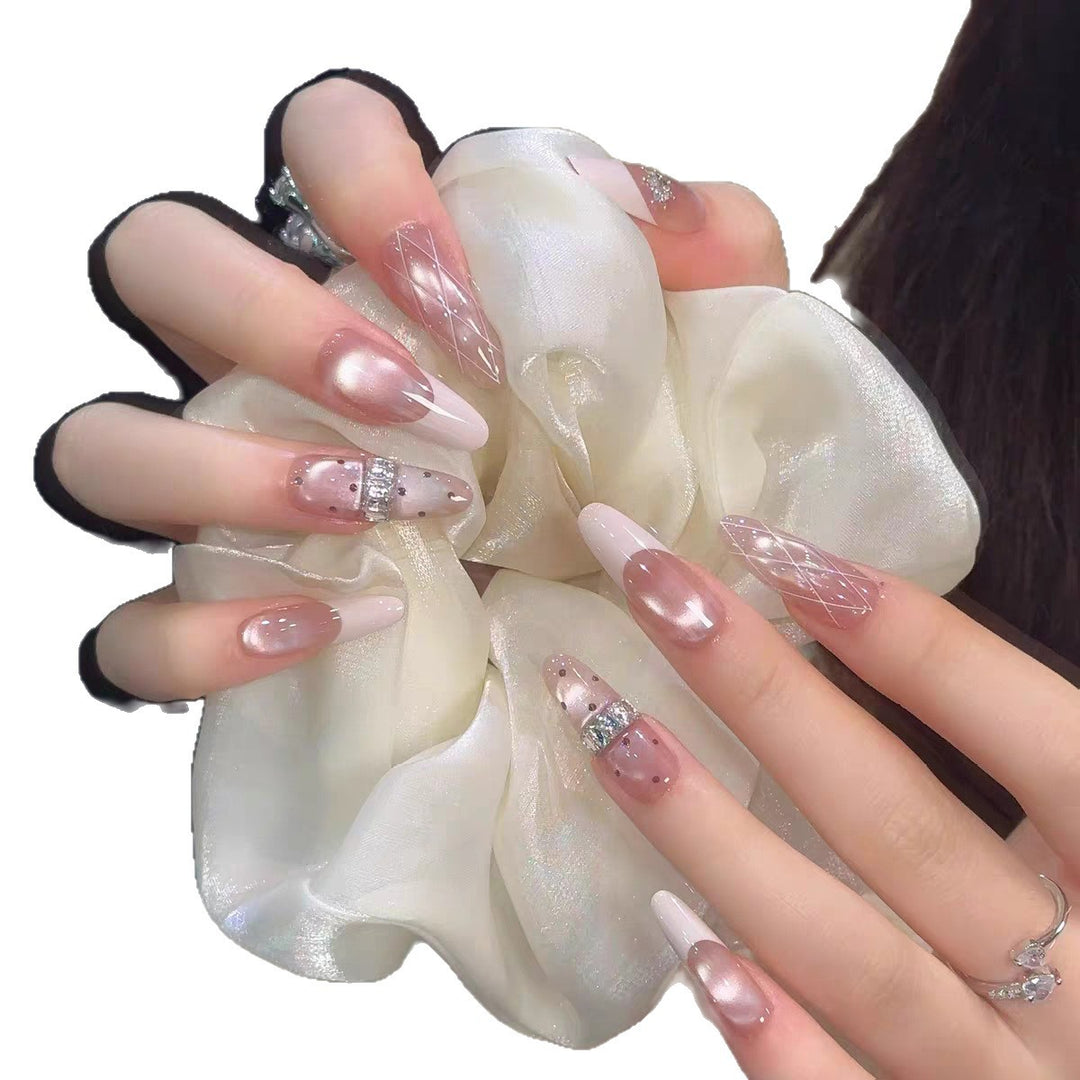 Elegant Stiletto Nail Art Extensions with Decorative Accents Kalsten