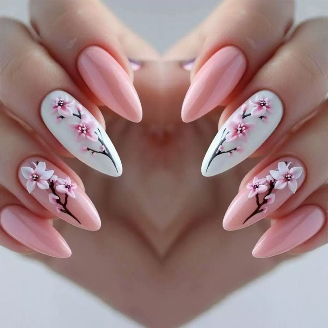 Nail art set with floral 3D decorations Kalsten