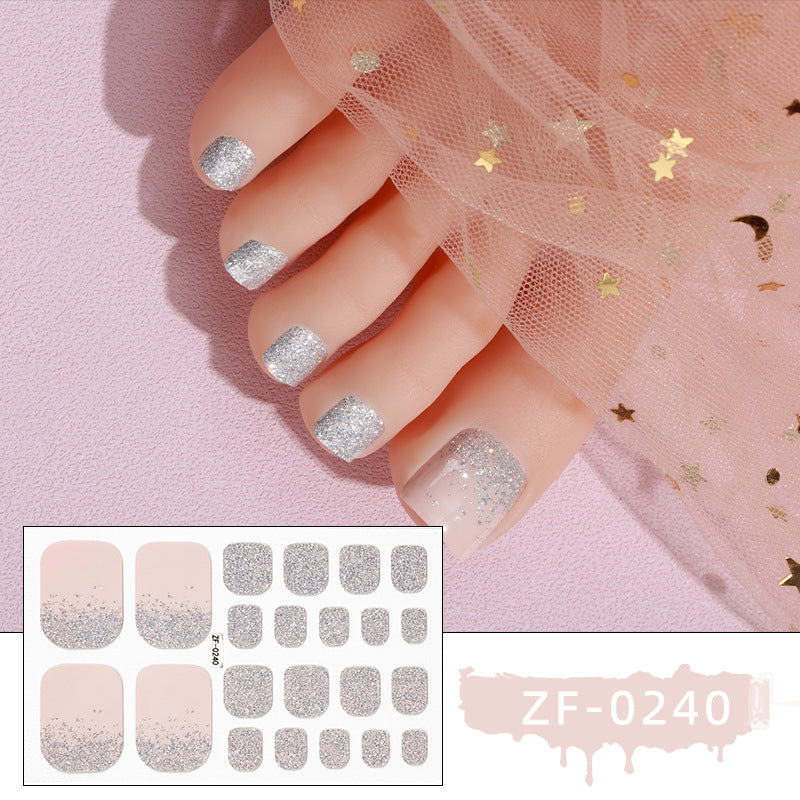 Sparkling Glittery Toenail Wraps