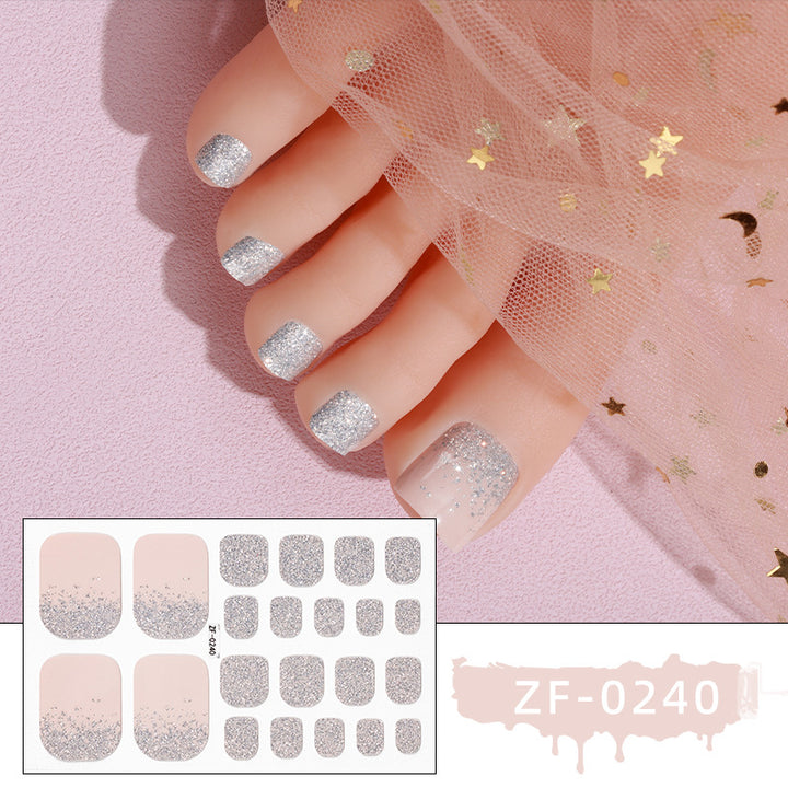 Sparkling Glittery Toenail Wraps