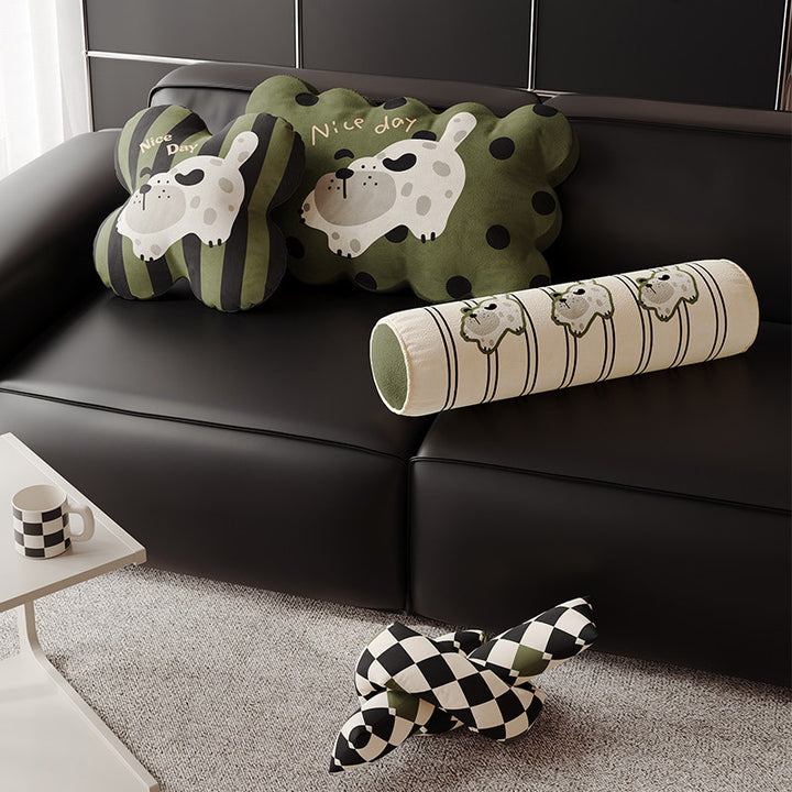 Plush Orthopedic Pet Bed Mat with Cartoon Dog Print