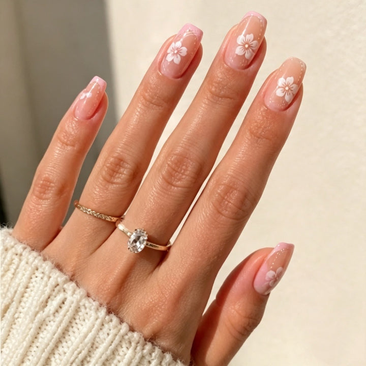 Floral-Design Press-On Nail Art Set Kalsten