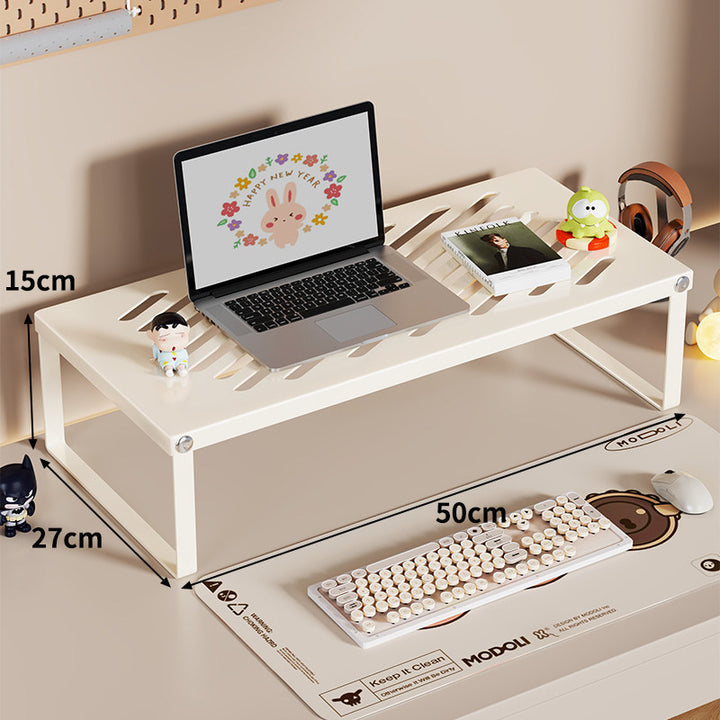 Ergonomic Ventilated Metal Laptop Riser with Under-Desk Storage