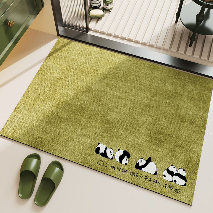 Panda-Themed Decorative Floor Mat