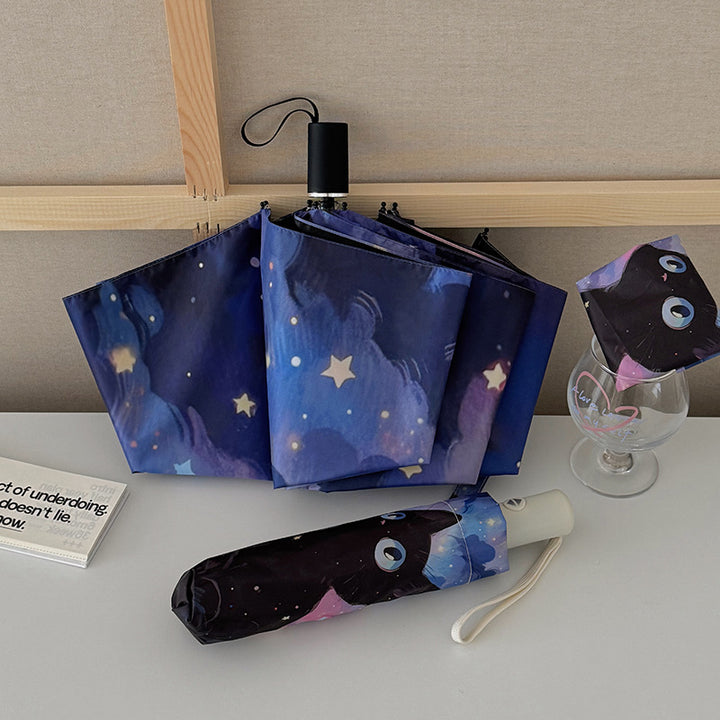 Women's umbrella with cute cat design by Kalsten