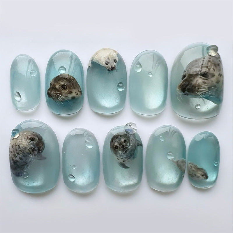 Artistic Cat Design Press-On Nails kalsten