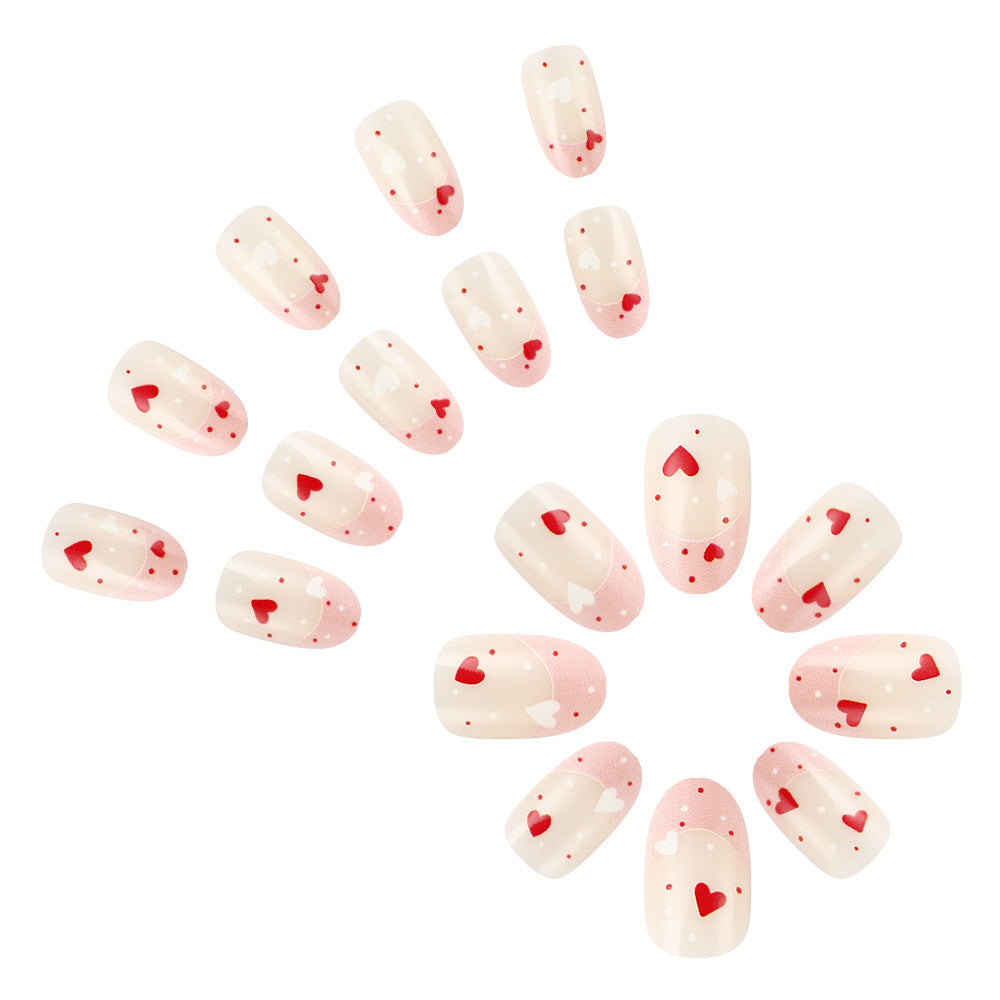 Heart-Decorated Nail Art Kalsten
