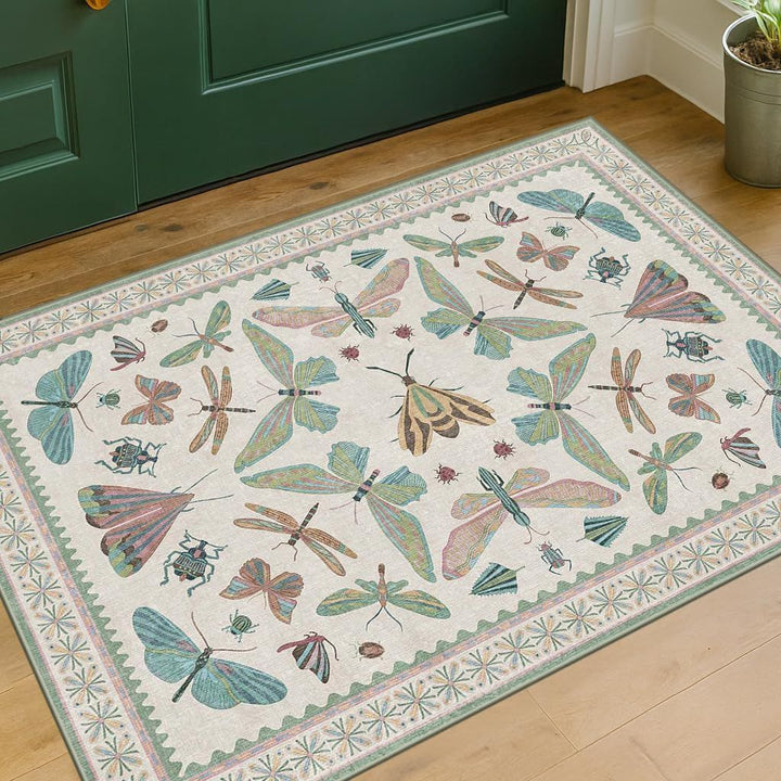 Artistic Butterfly Design Area Rug