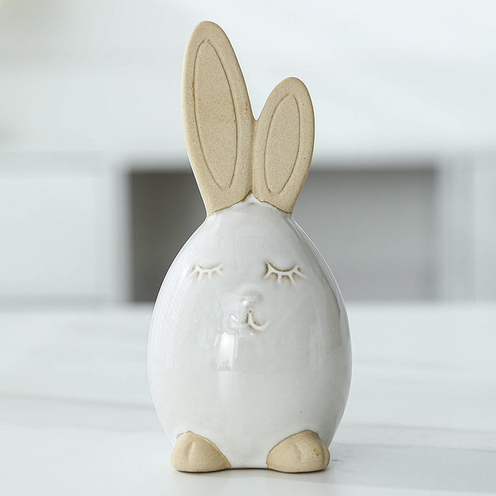 Whimsical Ceramic Bunny Figurine Kalsten