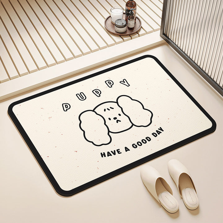 Playful Pet-Themed Absorbent Mat Kalsten
