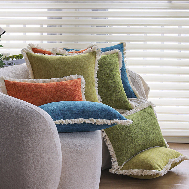 Rectangular sofa cushion cover in linen look Kalsten