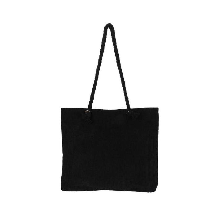 Textured Drawstring Tote Bag