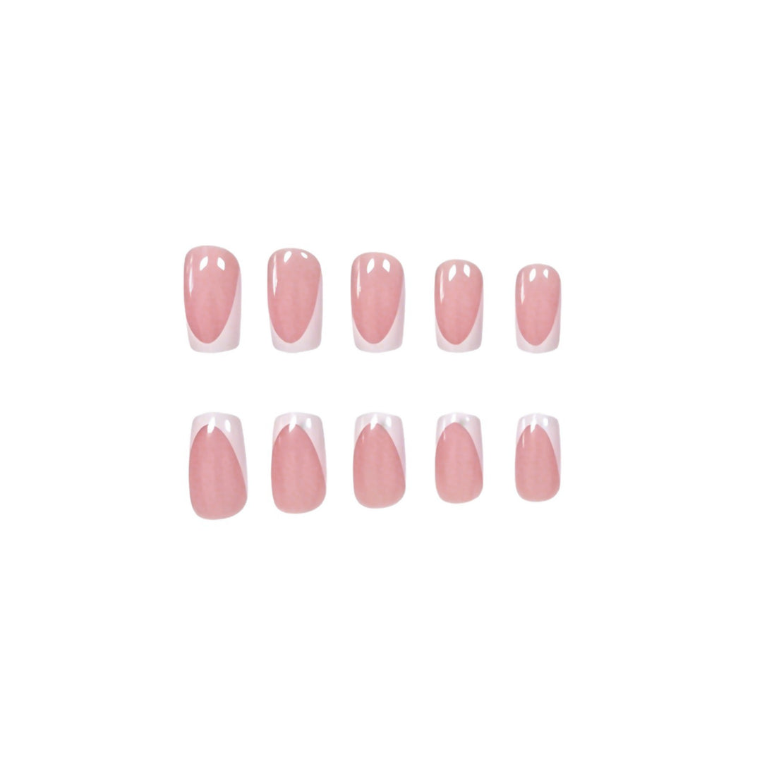 Classic French Tip Press-On Nail Set Kalsten