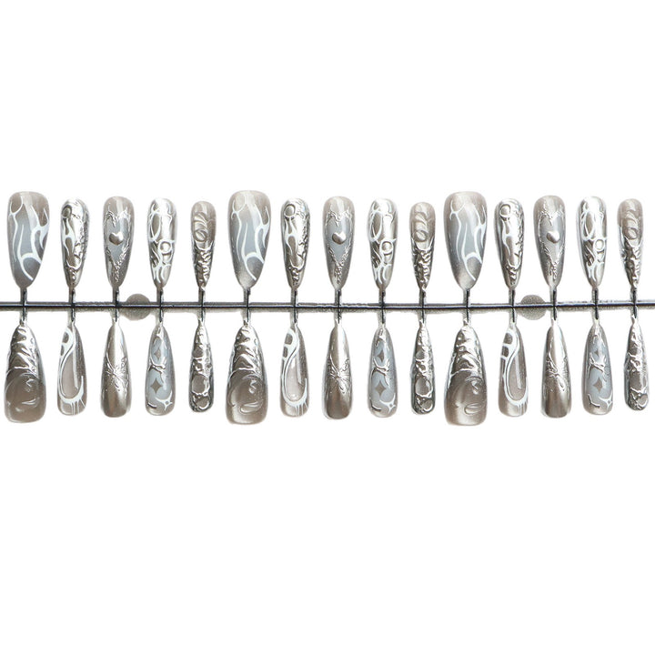 Artistic Abstract Press-On Nail Set Kalsten