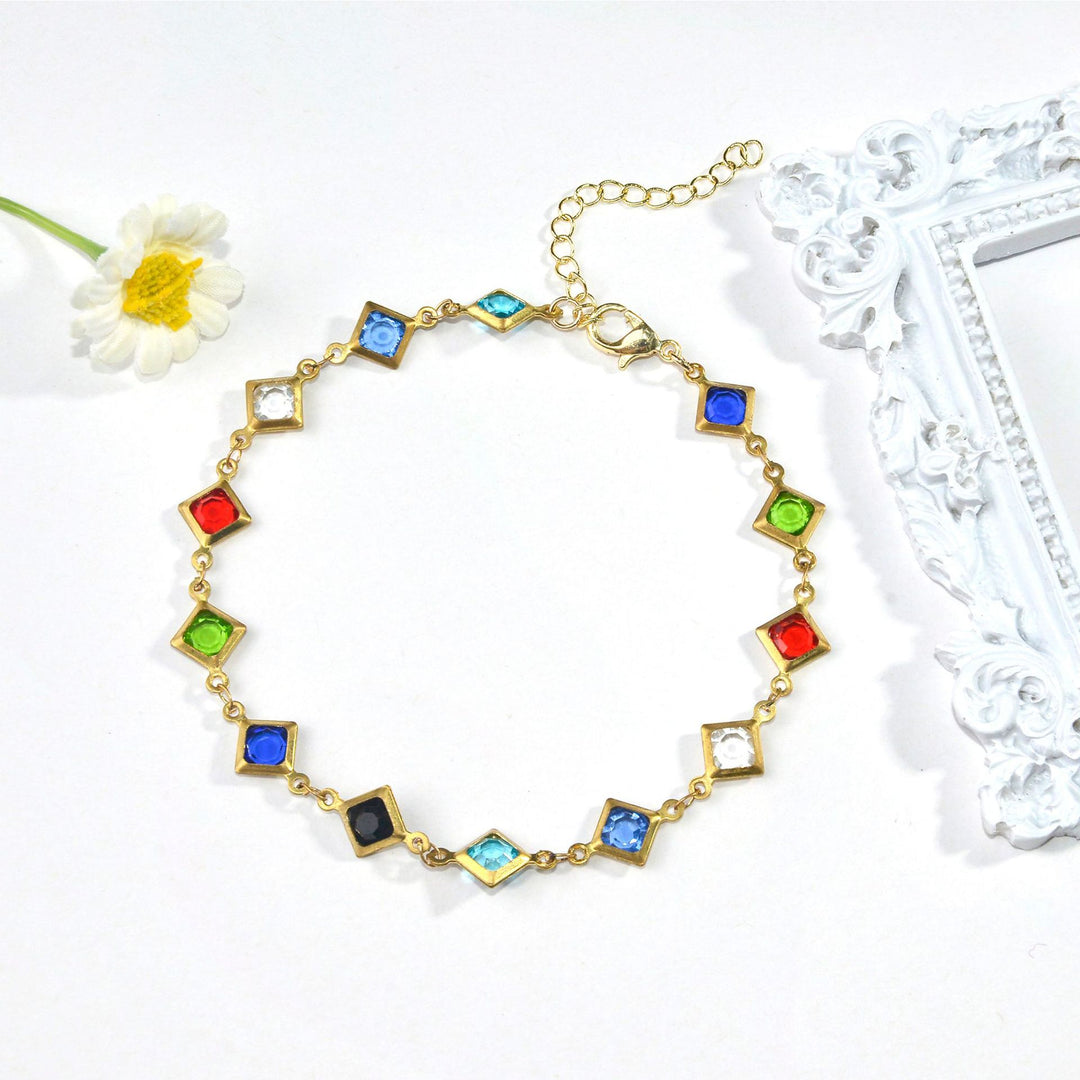 Colorful Gemstone Chain Bracelet Kalsten 1788164354