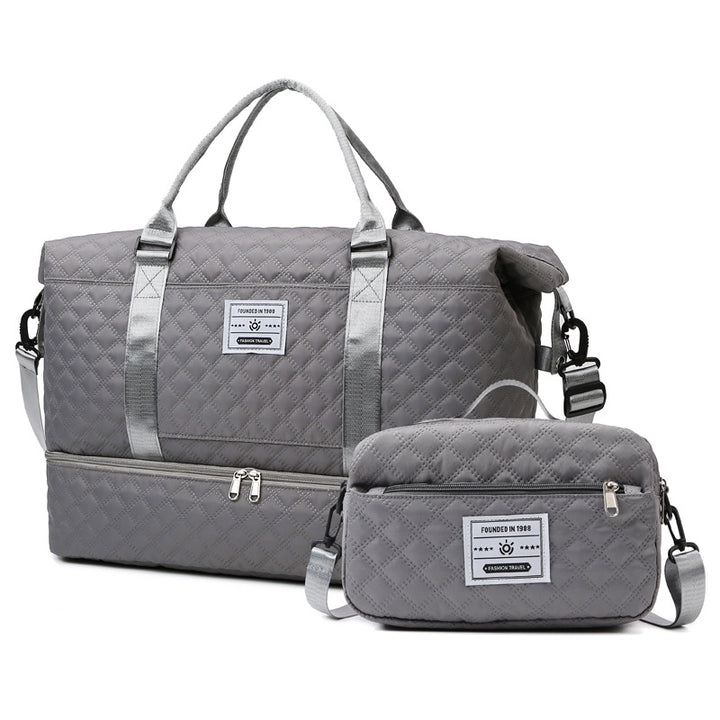 Quilted Multi-Pocket Travel Duffle Kalsten
