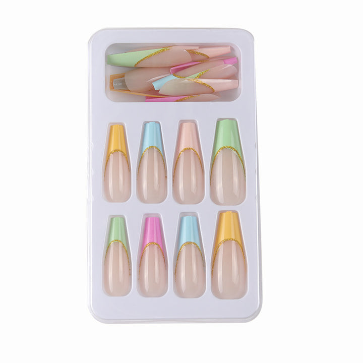 Long Artistic Press-On Nails Kalsten
