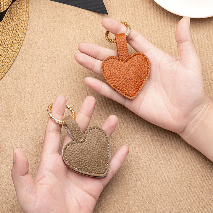Heart-Shaped Leather Keychain Kalsten