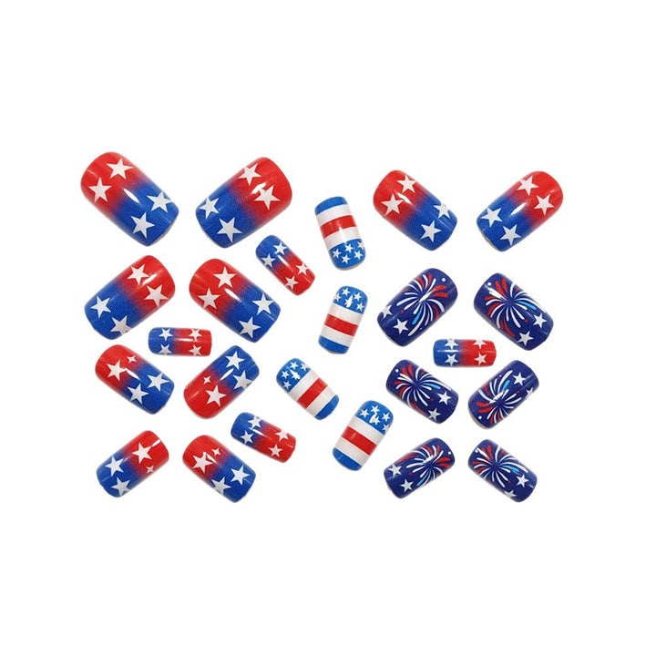 Artificial Nails in the Patriotic Design Kalsten
