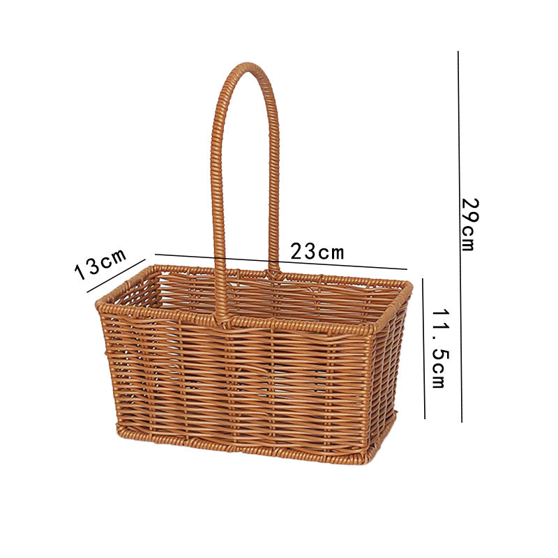 Handcrafted Wicker Storage Basket with Handle Kalsten